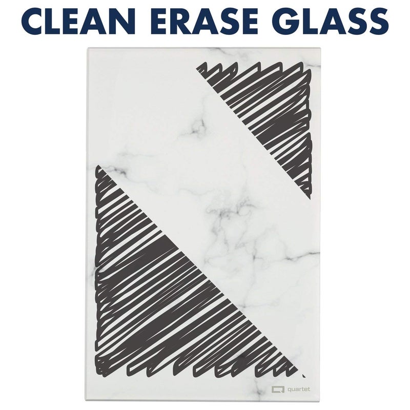 Quartet Glass Desktop Notepad, 9" x 6", Whiteboard, Dry Erase Surface, Marble/White,2 Pack (GDP96) - Image 4